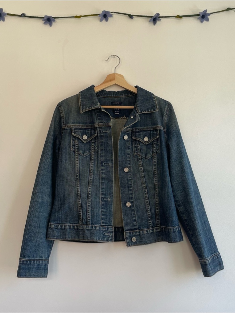 Vintage Gap Stretch Denim Jean Jacket - M - Picture 6 of 8